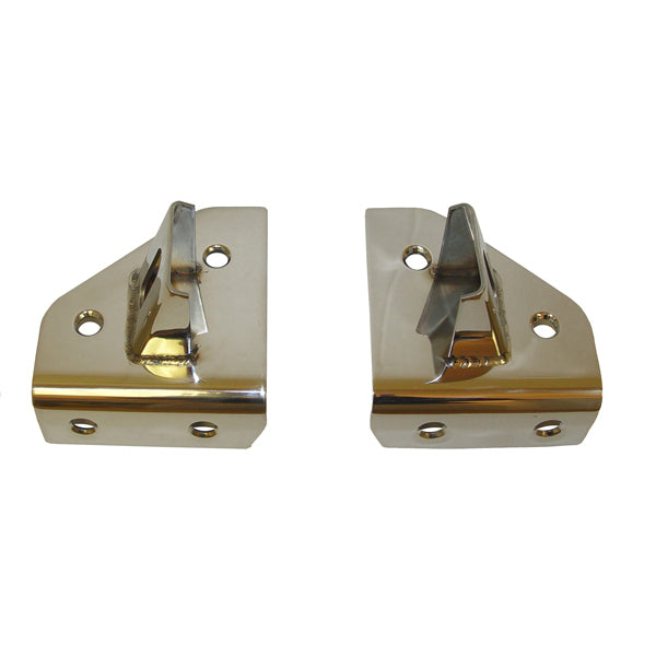 Light Mounting Brackets  Windshield  Stainless Steel; 76-95 CJ/YJ