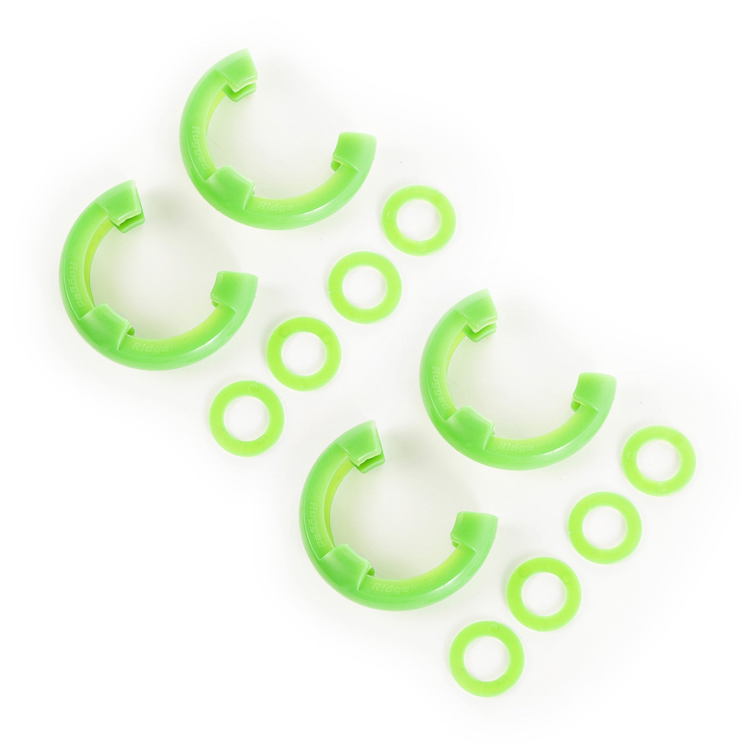 D-Ring Isolator Kit  Green 2 Pair  3/4 Inch