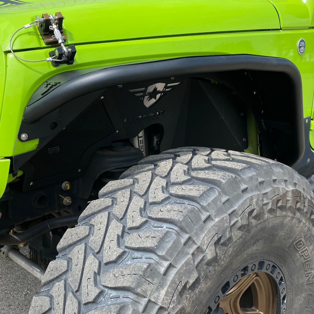 Jeep JK/JKU Battle Ready Aluminum Inner Fender Kit - Front