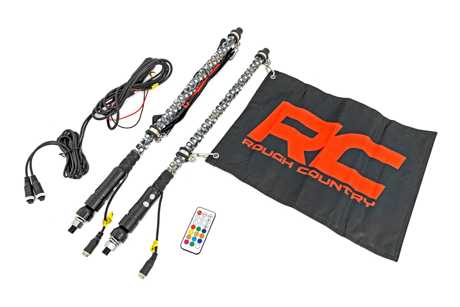 Rough Country LED Light Whip Kit - 2 Ft - Multi-Color - 2-pc