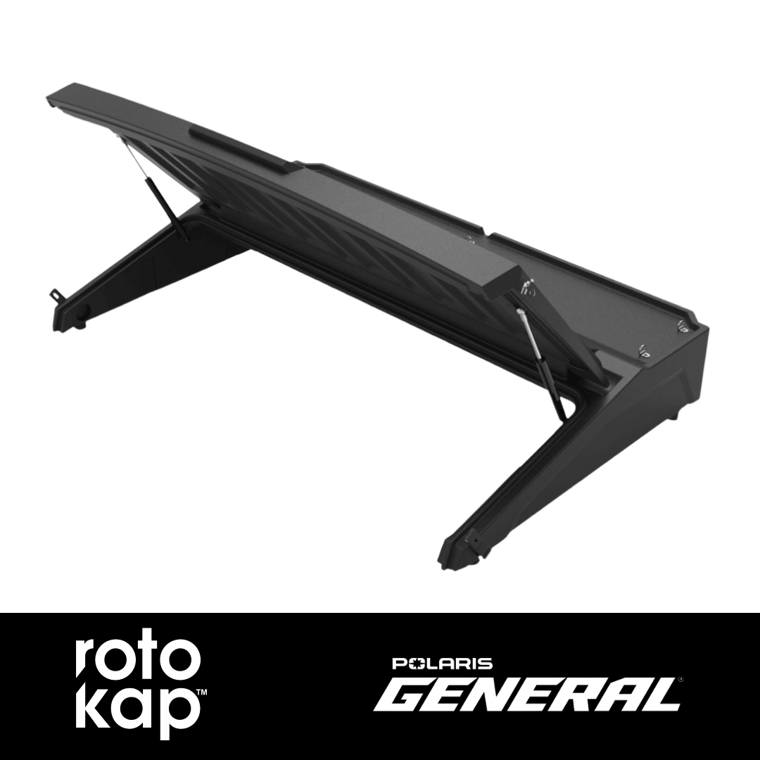 RotoKAP General Distributed By DÜHA – UTV Bed Cover Fits 16-24 Polaris General Models 2 And 4 Door (Crew Cab) – Ultimate UTV/Side-by-Side Bed Cover – Black 3PP0215