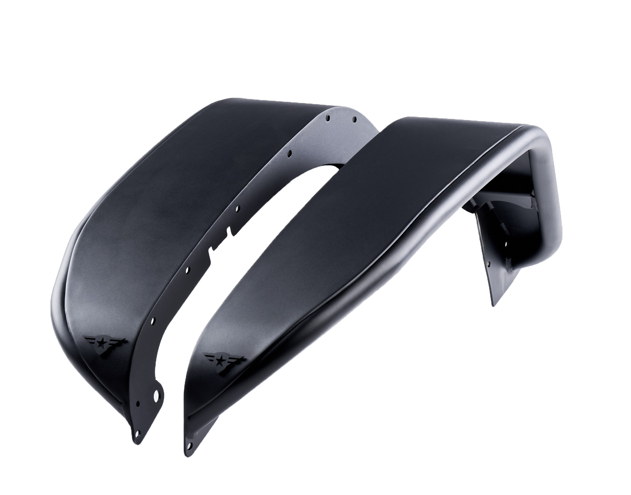 Jeep JK/JKU Full Assault Black Aluminum Fender Kit - Front