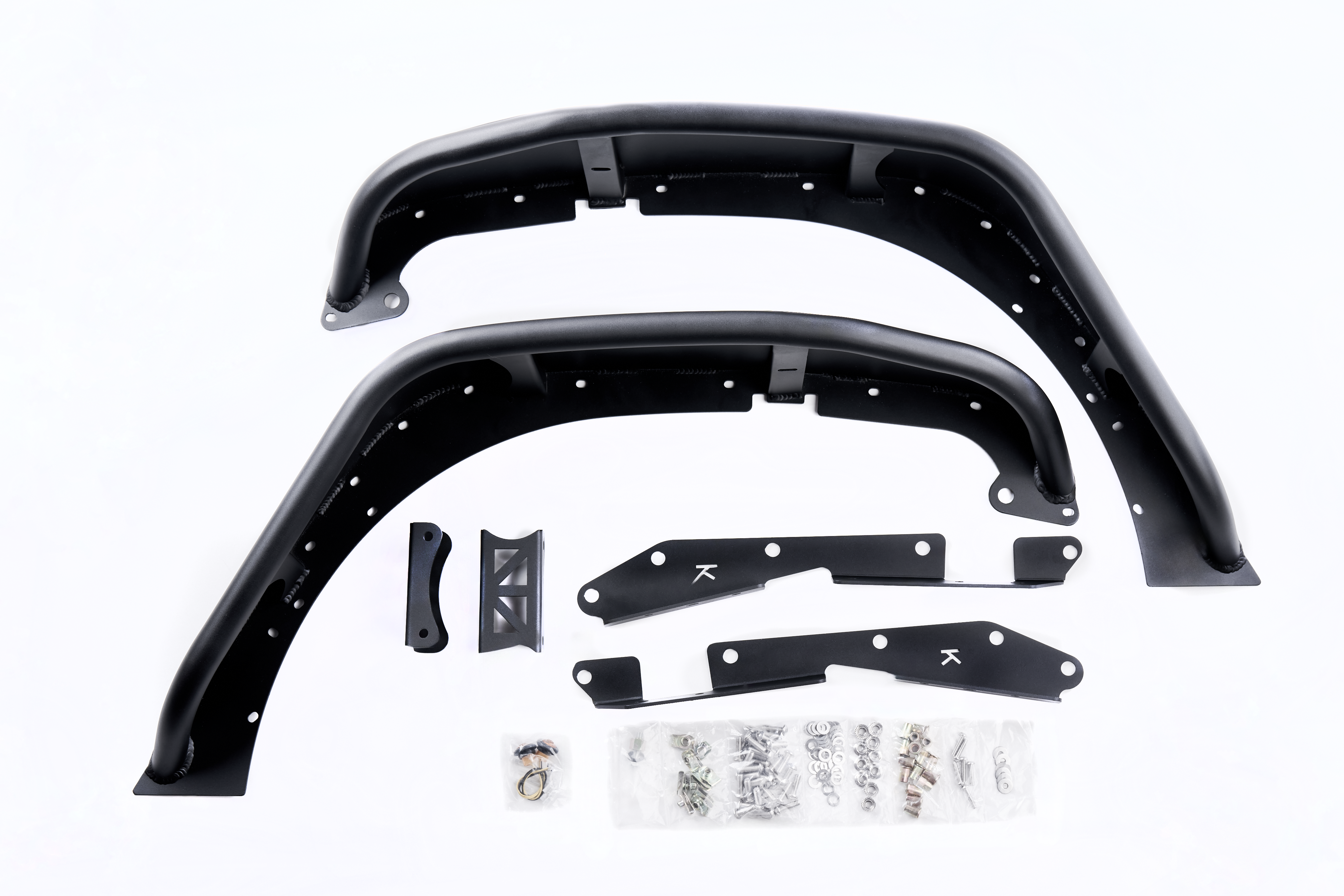 Jeep JK/JKU Full Assault Black Aluminum Fender Kit - Front