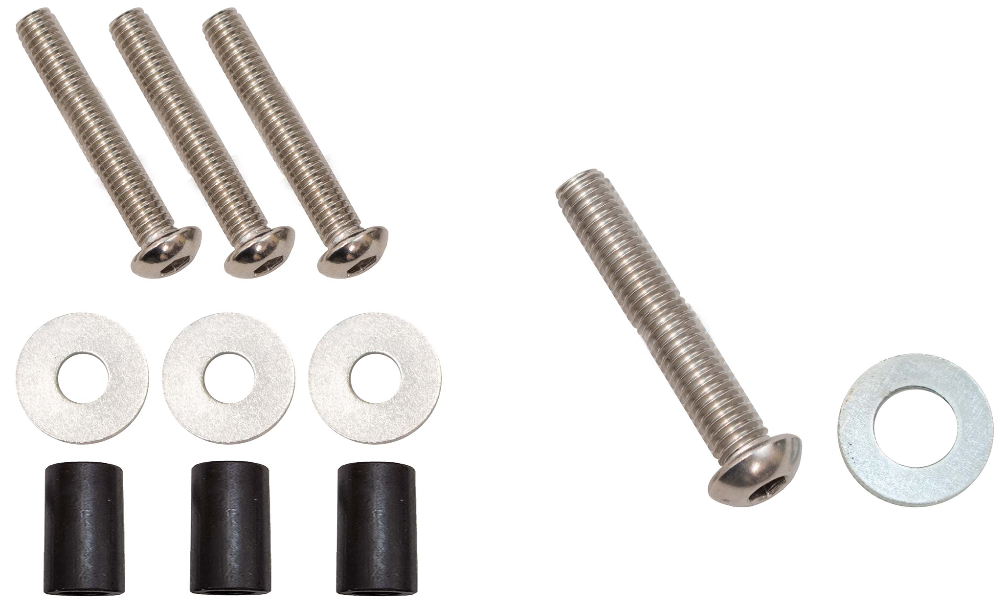 Black Textured Powder Coat 10-Gauge Steel Stainless Steel Hardware