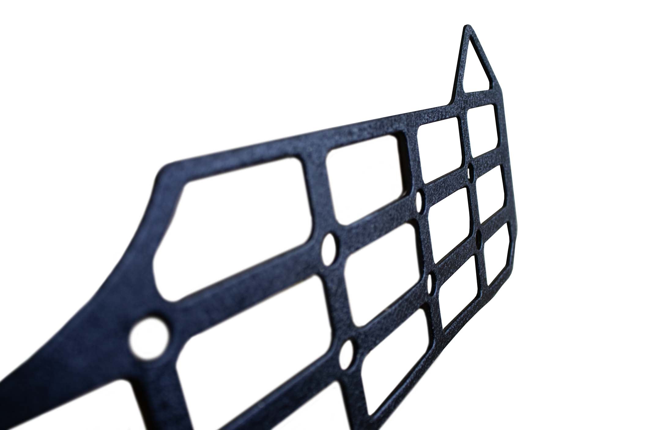 Black Textured Powder Coat 10-Gauge Steel Stainless Steel Hardware