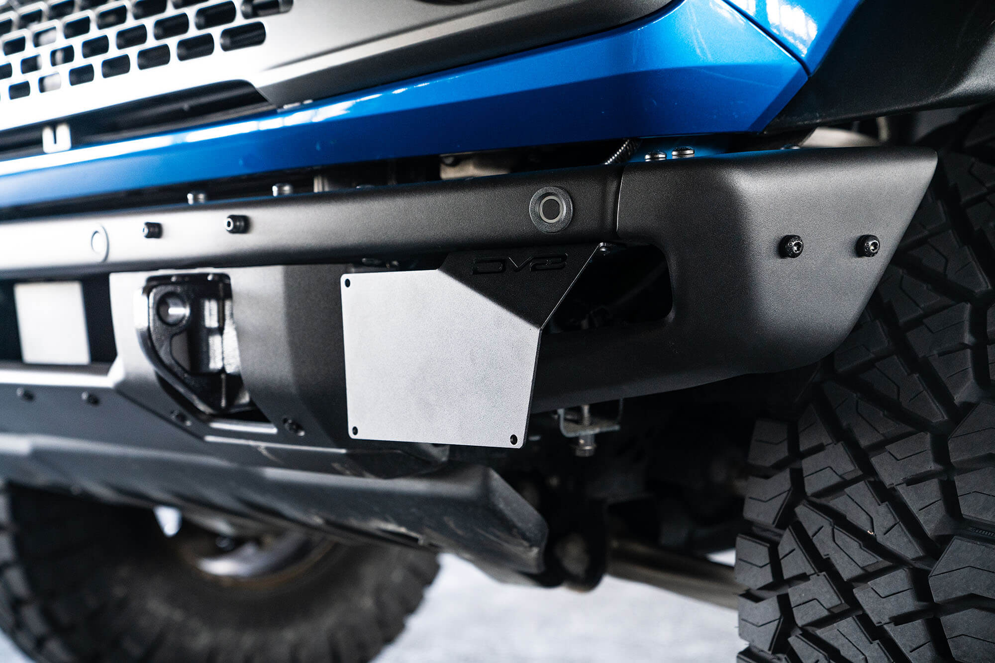 2021-22 Ford Bronco Factory Front Bumper License Relocation Bracket Side