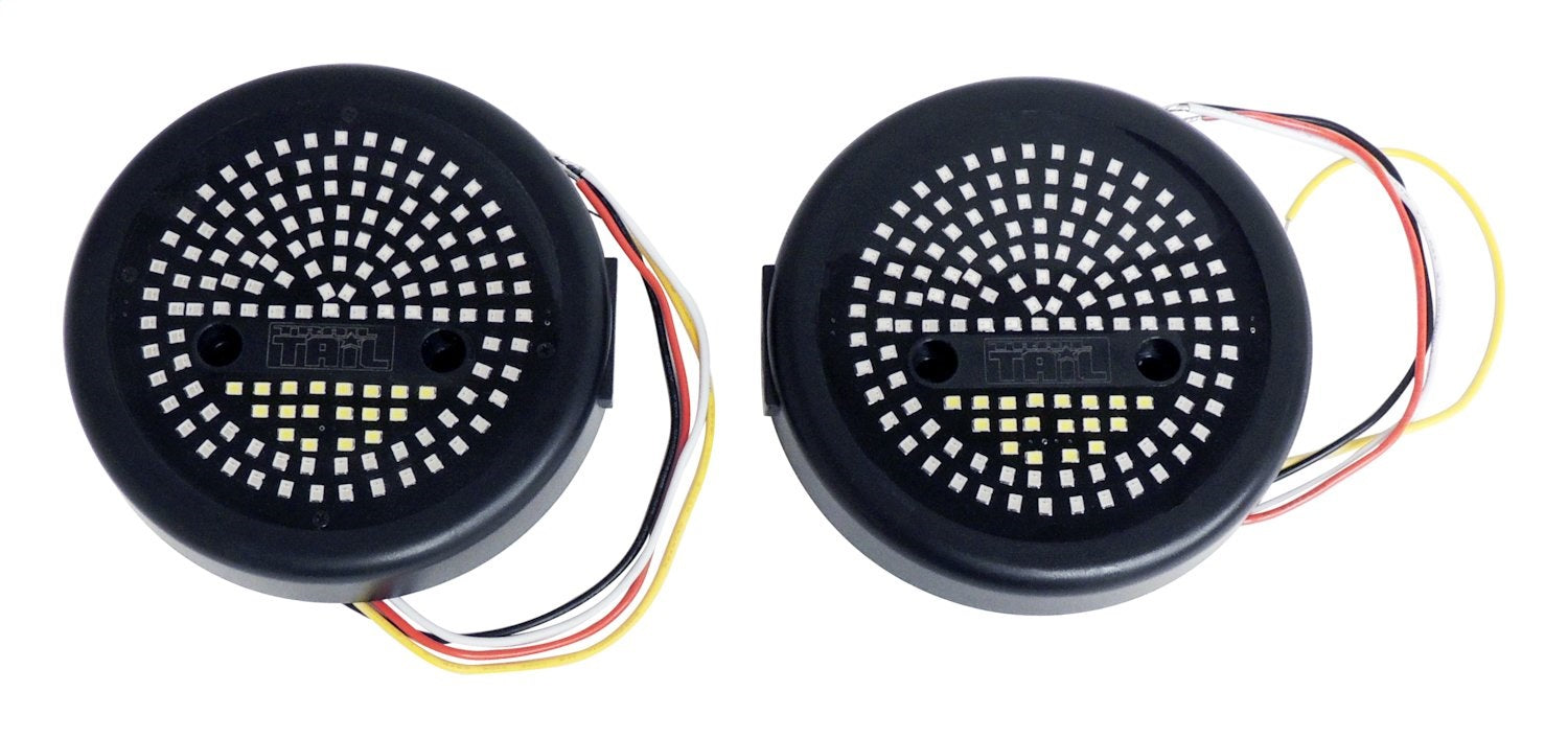 RT Off-Road - Plastic Black 5 In. Round LED Tail Light Kit