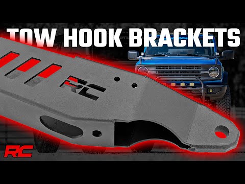 Rough Country Tow Hook Brackets - Ford Bronco 4WD (2021-2023)