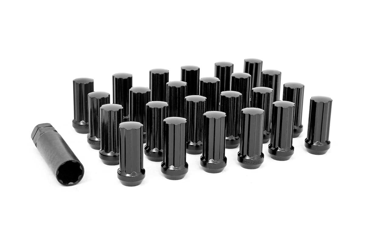 Rough Country M14 X 2.0 Lug Nut Set Of 24 - Black - Ford Excursion Expedition F-150 2WD 4WD