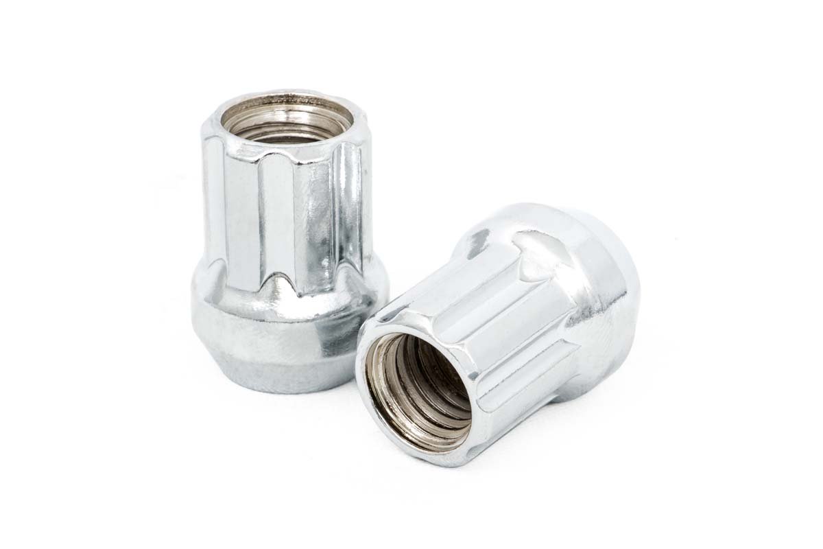 Rough Country Lug Nut Set - M12x1.25 - 24 Qty - Chrome - Open End