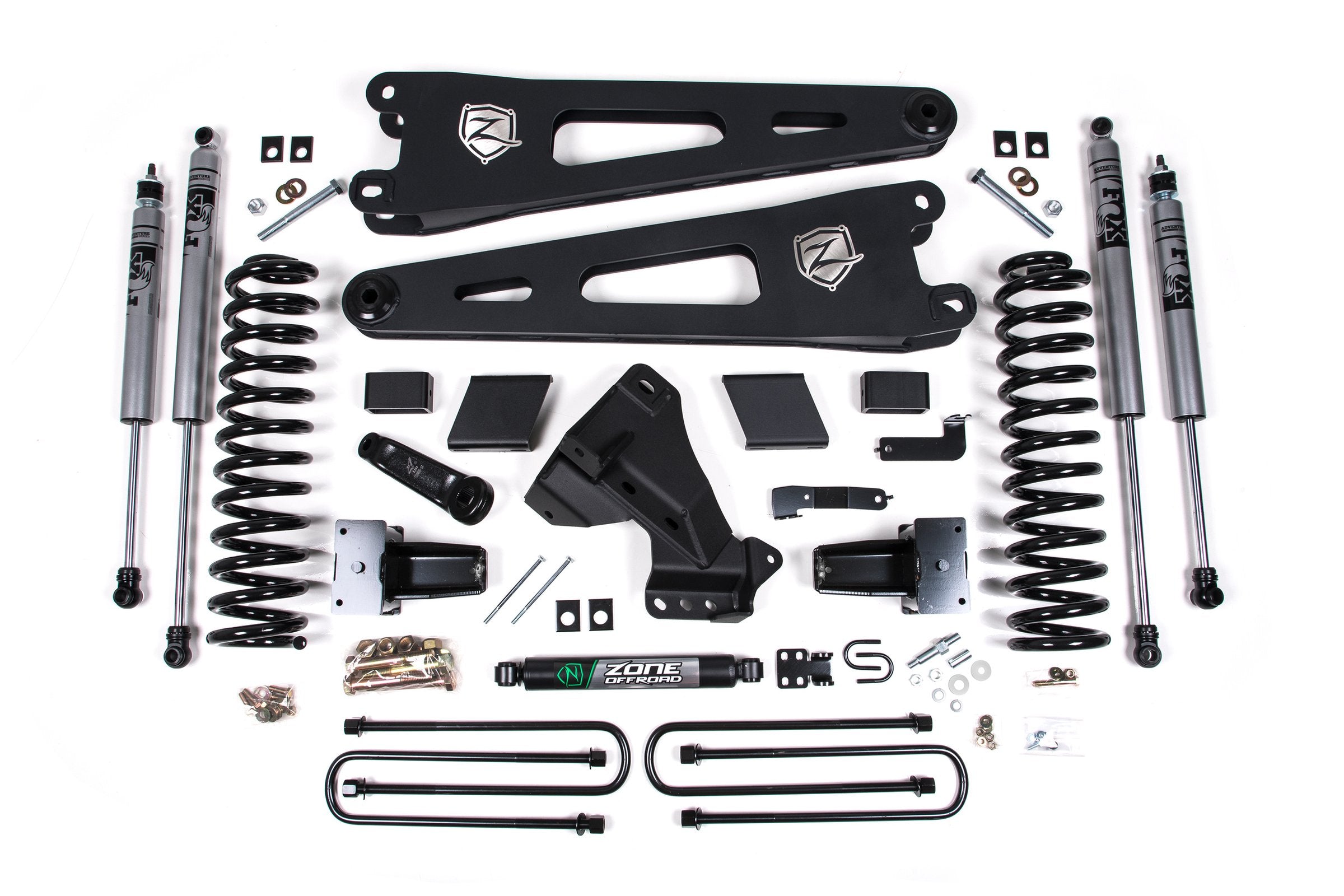 Zone 7" Radius Arm Suspension Lift Kit 4.5" Rear Block - Fox Shocks